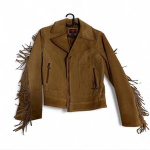 [SOLD] Gallery Tan Suede Jacket with Fringe